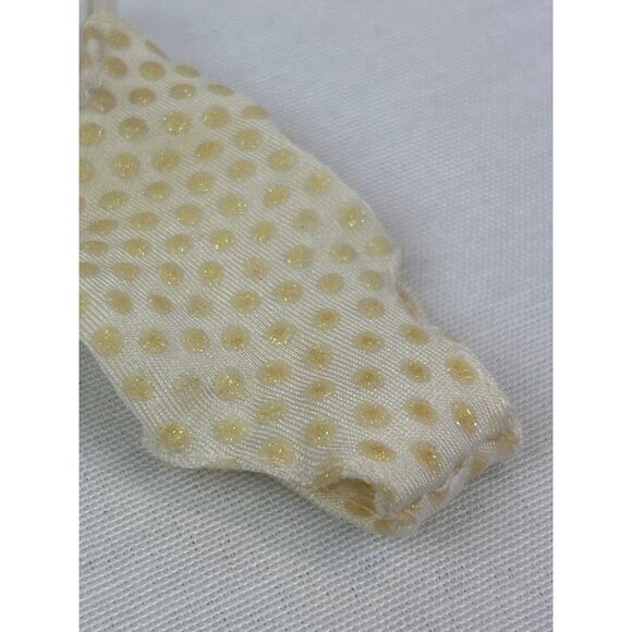 My First Barbie 80s Unitard White Gold Polka Dot Barbie Mattel Doll Clothes - Picture 3 of 4